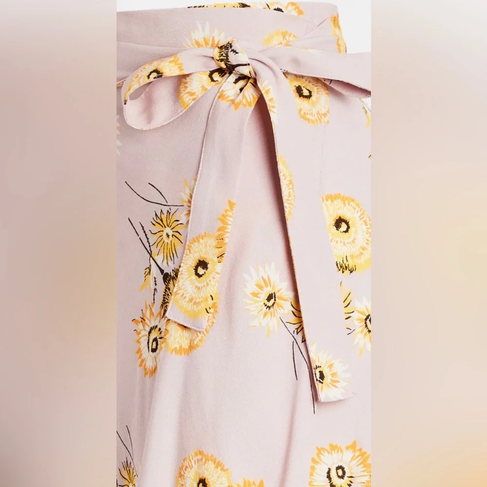 NWT Madewell Wisteria Dove Dutch Dandelions‎ Wrap Skirt